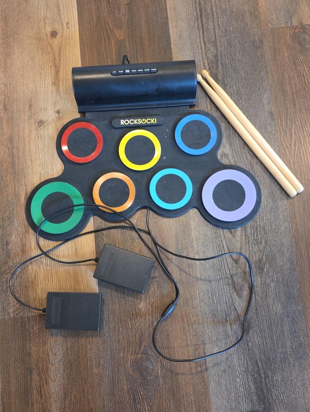 Rocks Electronic Drum Kit - Black with Multicolor Pads
